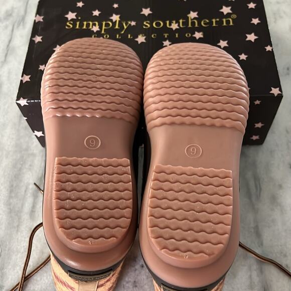 Simply Southern Duck Boots - Southwestern Aztec Print Womens Size 9 - New in Box - Picture 6 of 8